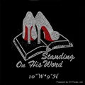 Standing On His Word Hotfix Motifs, Holy Bible Heels rhinestone transfer  1