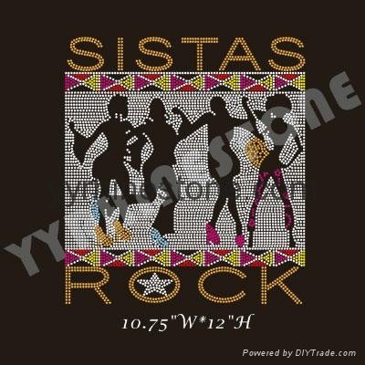 Black Girls Rock Hotfix Motif Rhinestone Transfer 2
