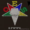 OES Eastern star hotfix rhinestone transfer 2