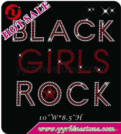 Black Girls Rock Hotfix Motif Rhinestone Transfer 3