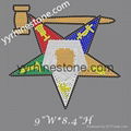 OES Eastern star hotfix rhinestone transfer 3