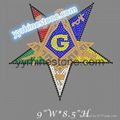 OES Eastern star hotfix rhinestone transfer 5