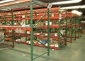 Warehouse teardrop racking and shelving