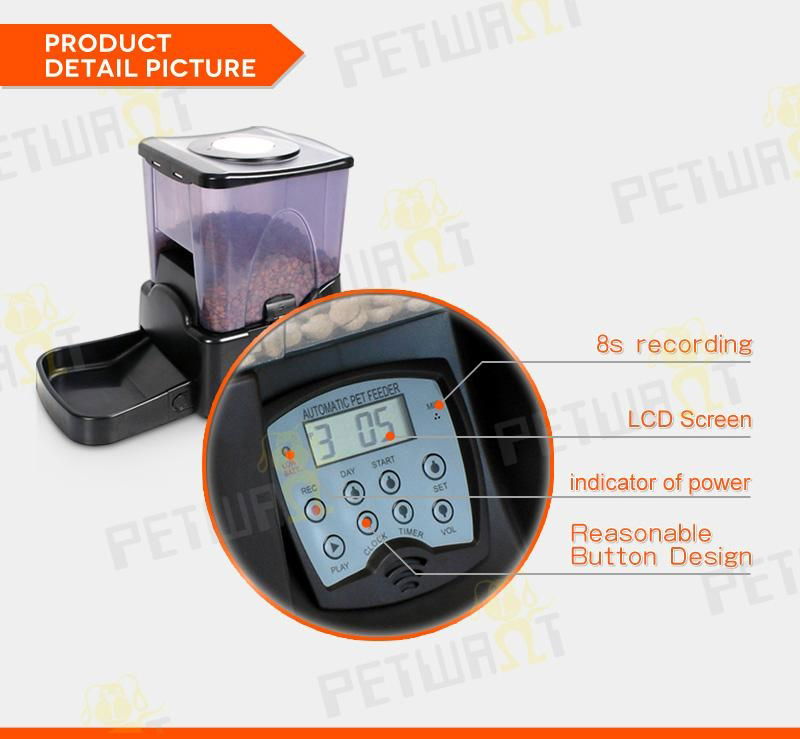 Long performance life digital pet timer feeder PF-10A with remote control 4