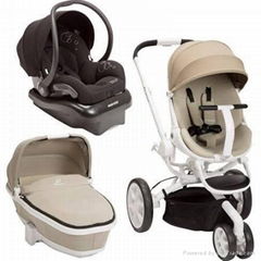 Brand New Quinny Moodd Stroller Travel System Natural Delight Black with Bassine