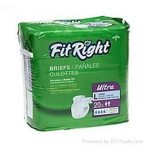 Grade A FitRight Ultra Adult Diaper Extra Heavy Absorbency Tape on - XX-Large, 8 1