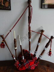 scottish rosewood bagpipe full size with free accessories