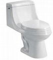 CUPC ceramic hotel used water closet jet siphonic one piece toilet(WCT9L) 1