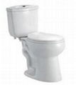 White cetamic water closet jet siphonic two pieces toilet(WDS3H) 1