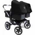 Bugaboo Donkey Twin Stroller in Black Red