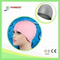 High Quality and Fashion Design Silicone Ear Waterproof Swim Caps  1