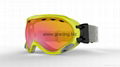 Spherical double lenses goggle for