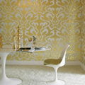 Damasco Oro Giallo JY-P-D03 Golden and White Pattern Glass Mosaic Tile