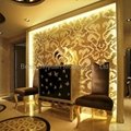 Damasco Oro Giallo JY-P-D03 Golden and White Pattern Glass Mosaic Tile 4