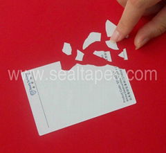 Destructible label materials