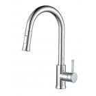 Single lever pull-out kitchen faucet