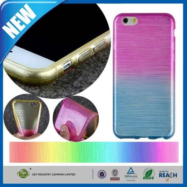 C&T Simple soft tpu smooth gel cover skin for apple iphone 6 plus 5