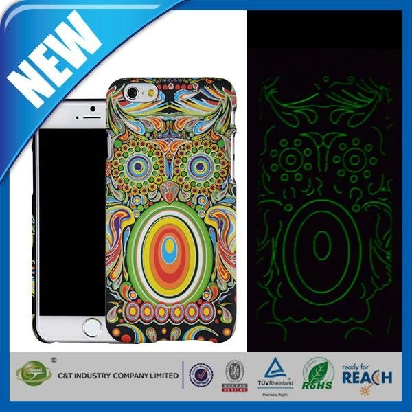 C&T Wolf Aztec Animal Faces Luminous Glow in the Dark Cover Case FOR IPHONE 6