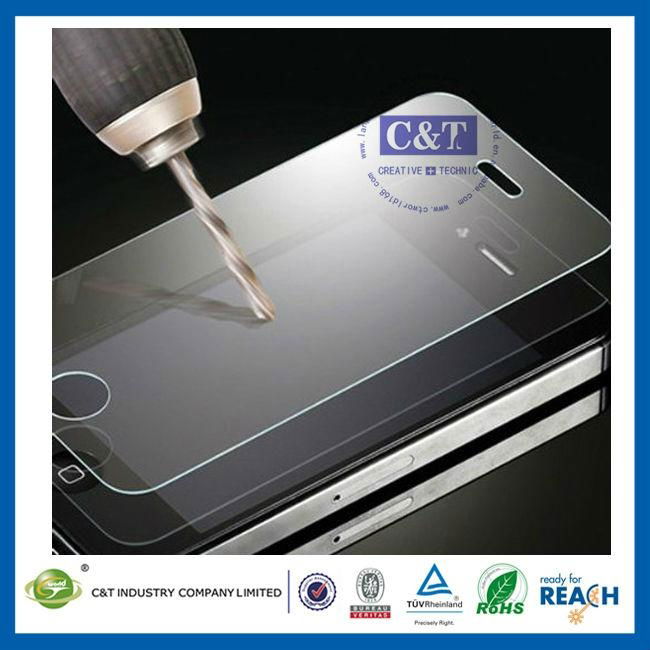 C&T 2014 NEW 0.2mm color tempered glass screen protector for iphone 5   5