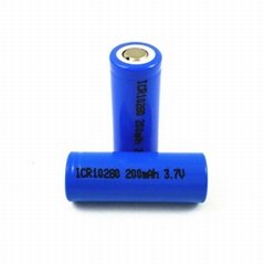 small size cylindrical lithium battery ICR 10280 3.7V 180mah for small toys