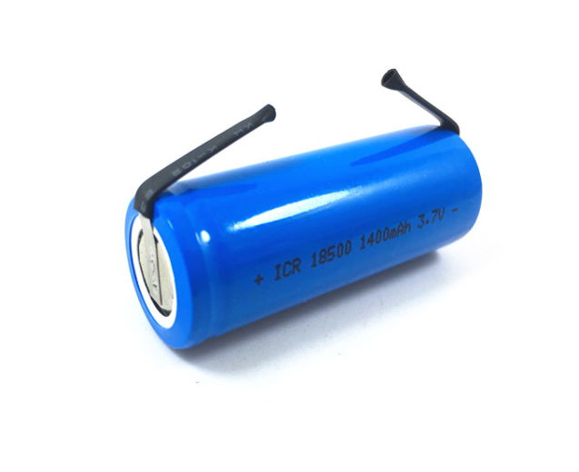 Rechargeable lithium ion 18500 3.7v 1400mah ICR18500 battery cell with tabs