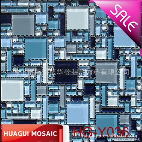 Size piece of crystal glass Mosaic background wall