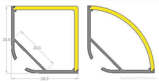 LED Alu profile for strips light rigid bars 2