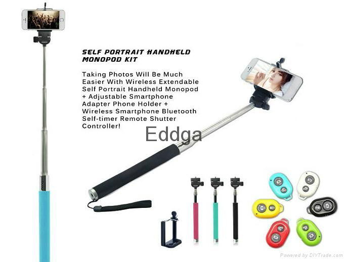 Mini Handheld Wired Remote Shutter Selfie Stick Monopod for iPhone 5S 6 Samsung 5