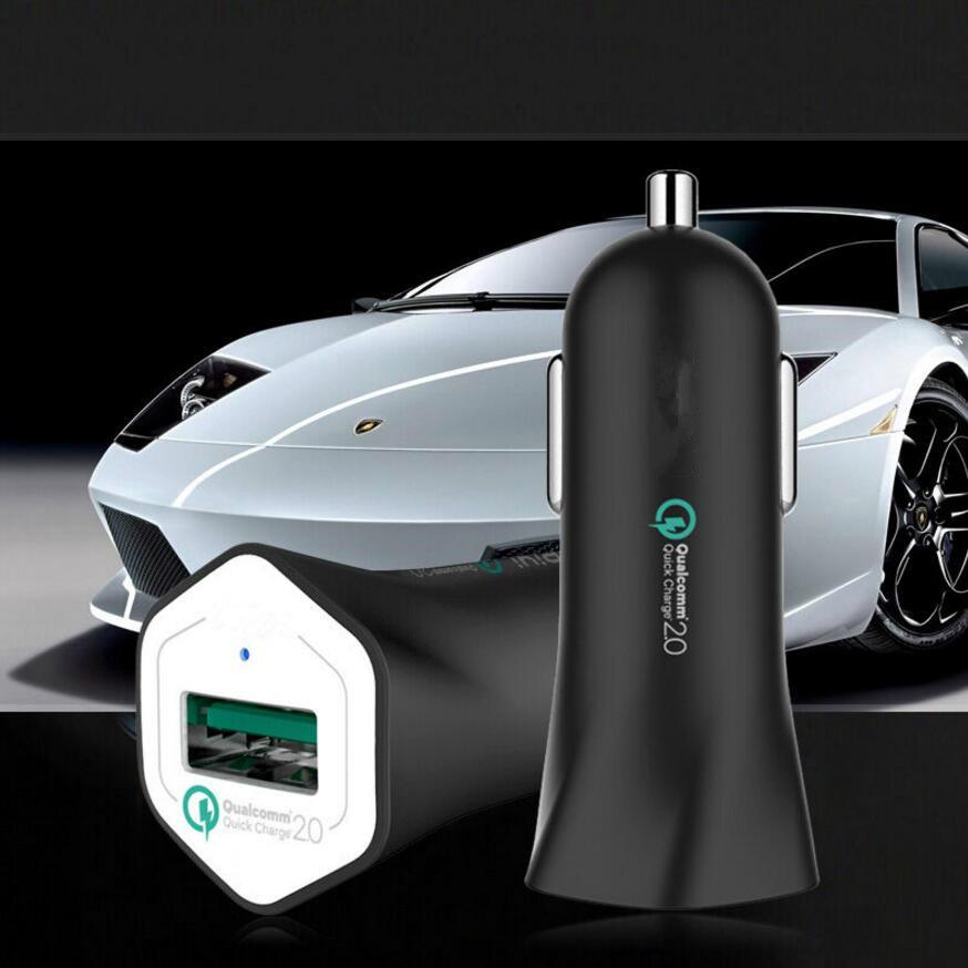 aluminum alloy univeral portable dual usb part QC 2.0 car charger adapter 3