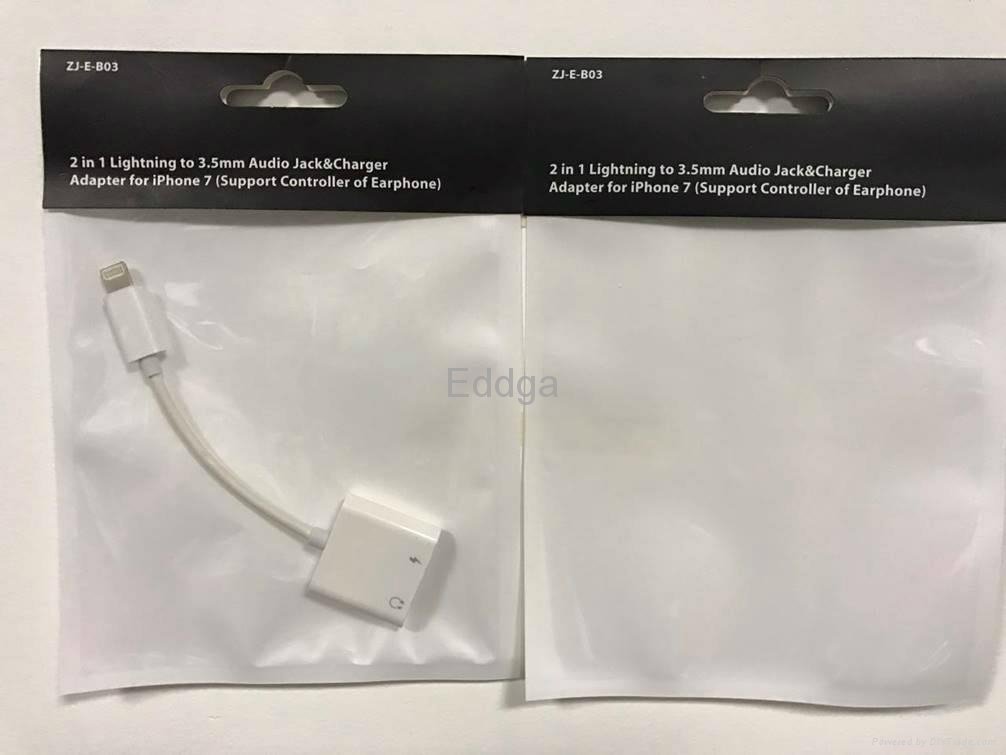 Apple iPhone 7/7 Plus Lightning to DC 3.5mm Charge Headphone Jack 2 in 1 Adapter 2