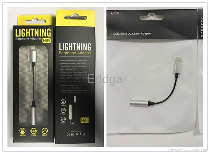 Apple iPhone 7/7 Plus Lightning to DC 3.5mm Charge Headphone Jack 2 in 1 Adapter 4