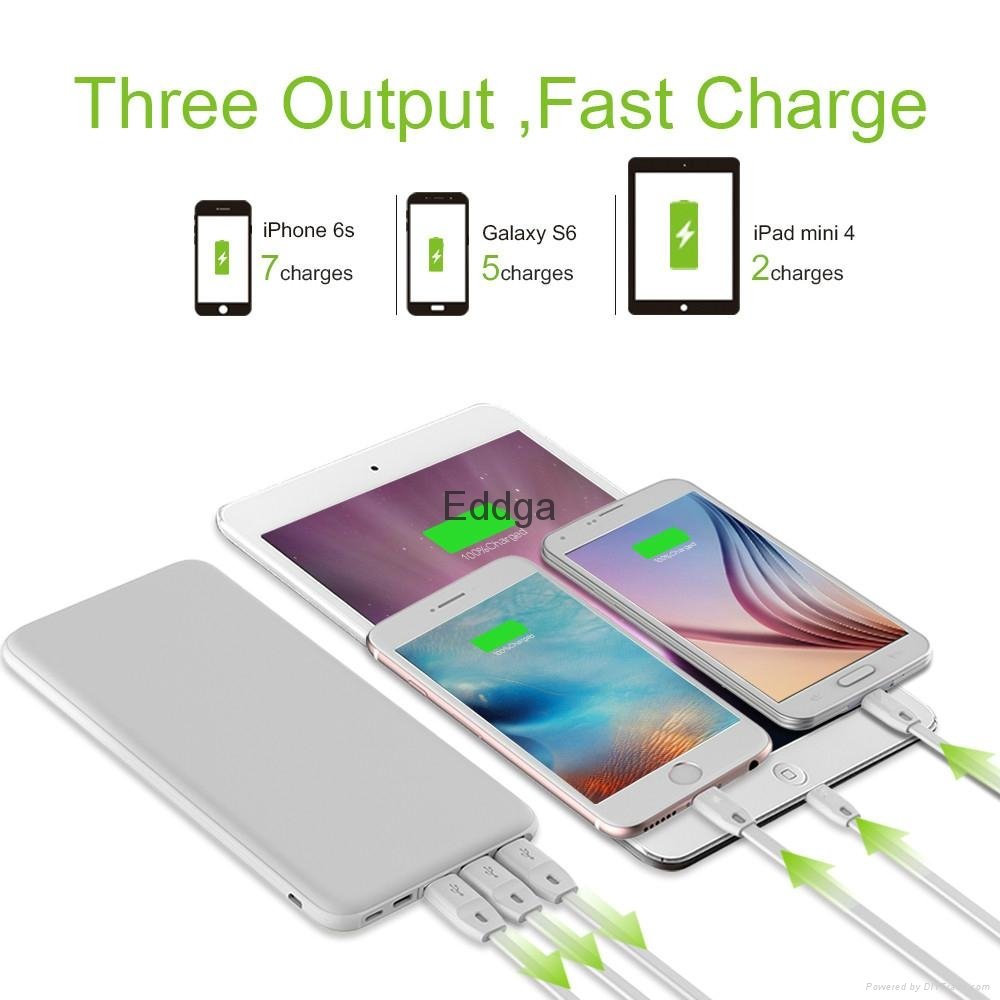 20000mAh 3 IN 1 USB Portable Battery Quick Charge QC 2.0 External Power Banks 3