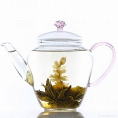 Double wall glass teapot  for flower