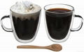 double wall glass cups  ice cream glass mugs  1