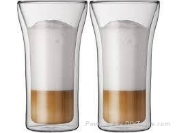 hot sale double wall glass cup 5