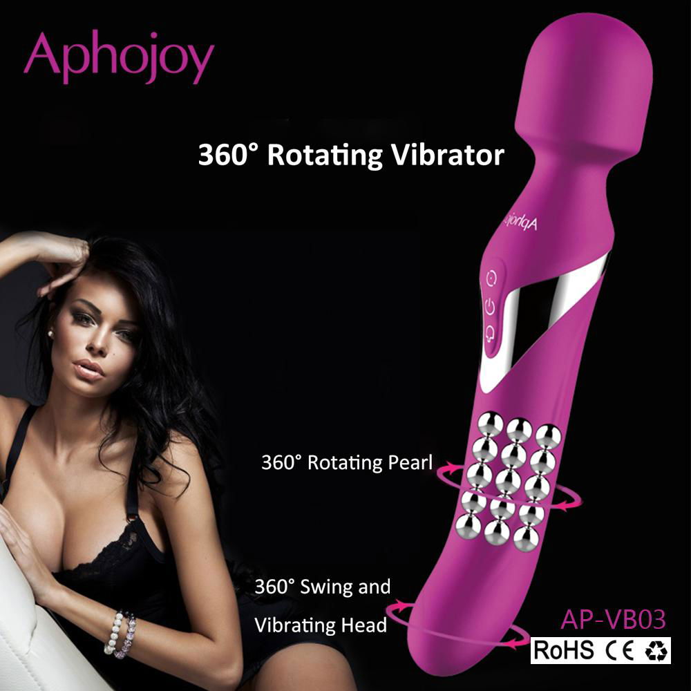 Roating Head Japanese AV Wand Massager G-Spot Clitoris Vibrator for Women