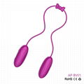 Rechargeable 7+7 Multi-Speed Dual Bullet Vibrator Love Egg Vibe for Women 3