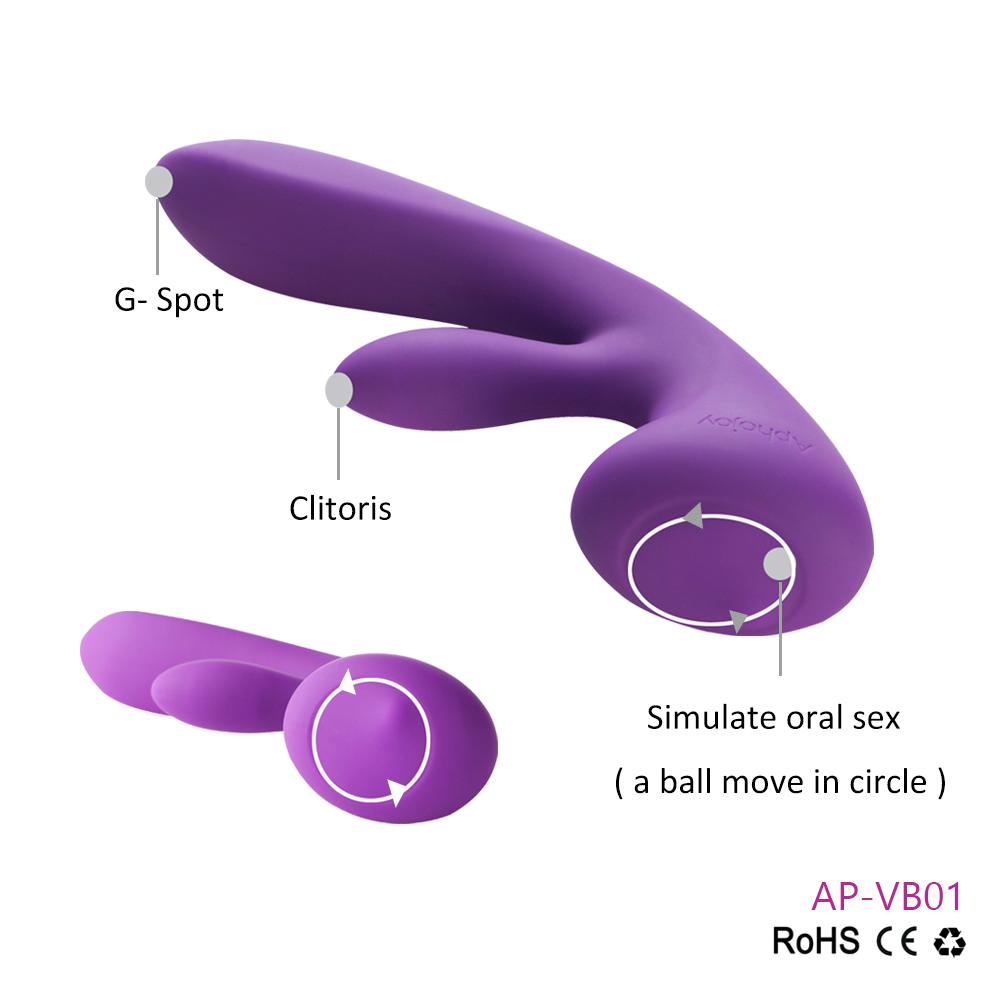 2017 Tongue Oral Sex G-Spot Clitors Rabbit Silicone Vibrator Sex Toys for Women 4