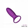 7 Speed USB Rechargeable Waterproof Vibrating Silicone Cock Penis Ring for Men 4