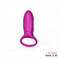 7 Speed USB Rechargeable Waterproof Vibrating Silicone Cock Penis Ring for Men 5
