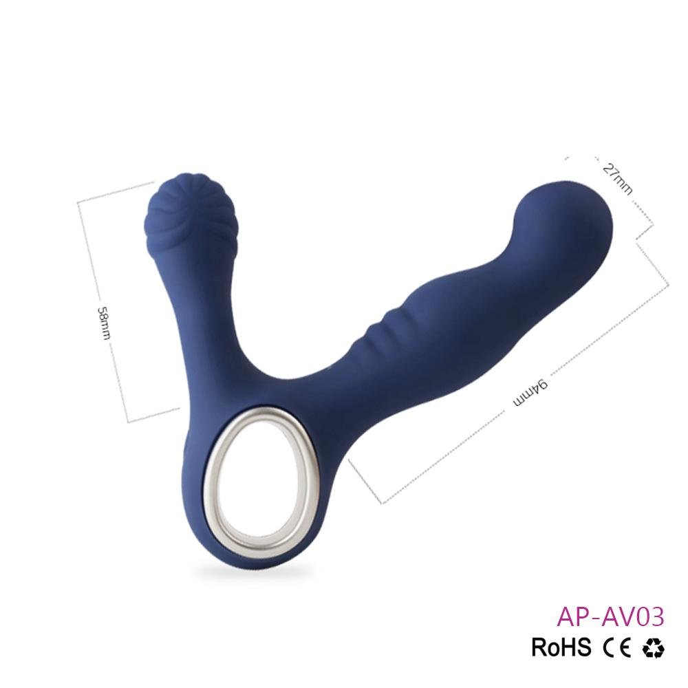 10 Speed Dual Motor Electric Vibrating Silicone Anal Butt Plug Prostate Massager 5