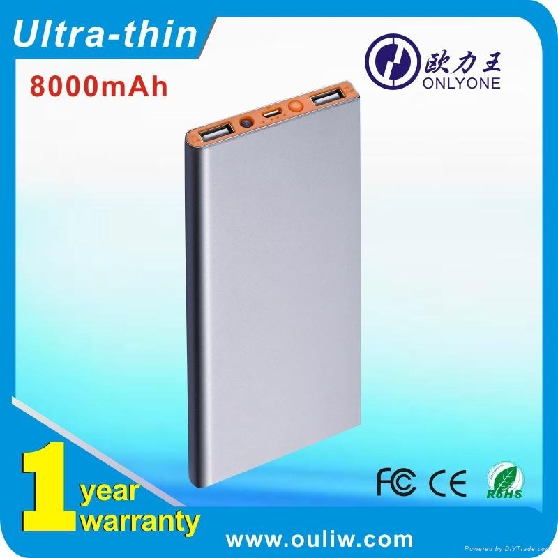 Ultra thin with double outport USB Power bank 2
