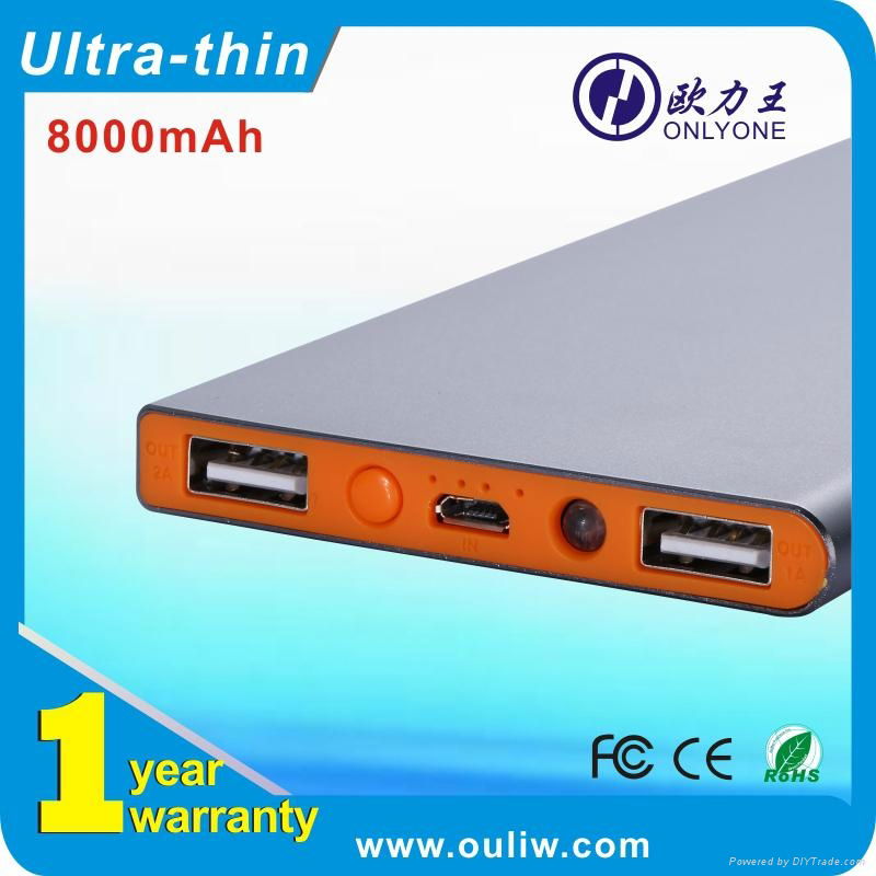 Ultra thin with double outport USB Power bank 3