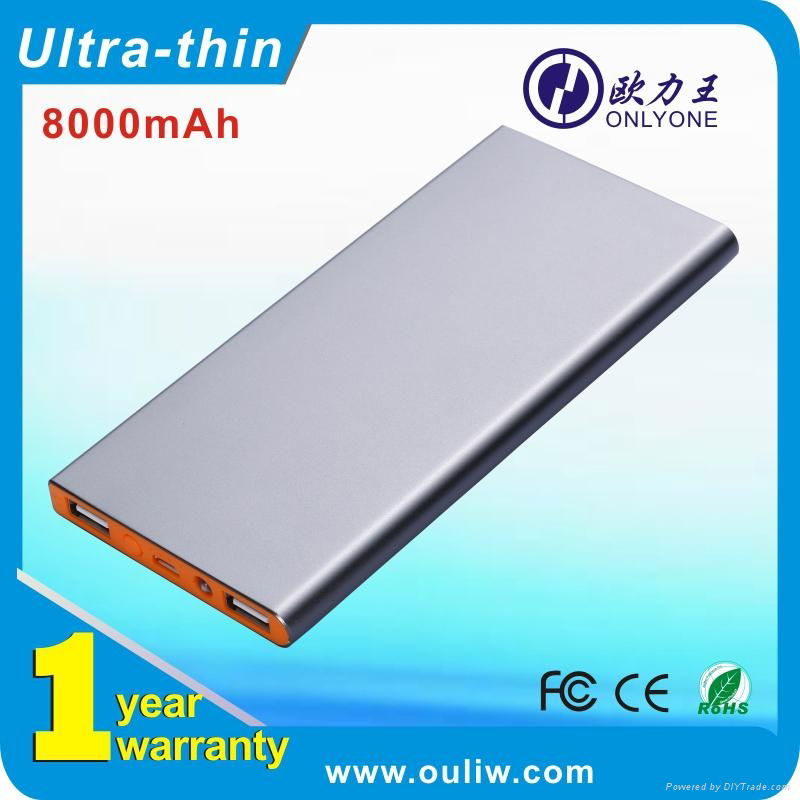 Ultra thin with double outport USB Power bank 4