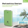 Polymer portable 8000mAH power bank for