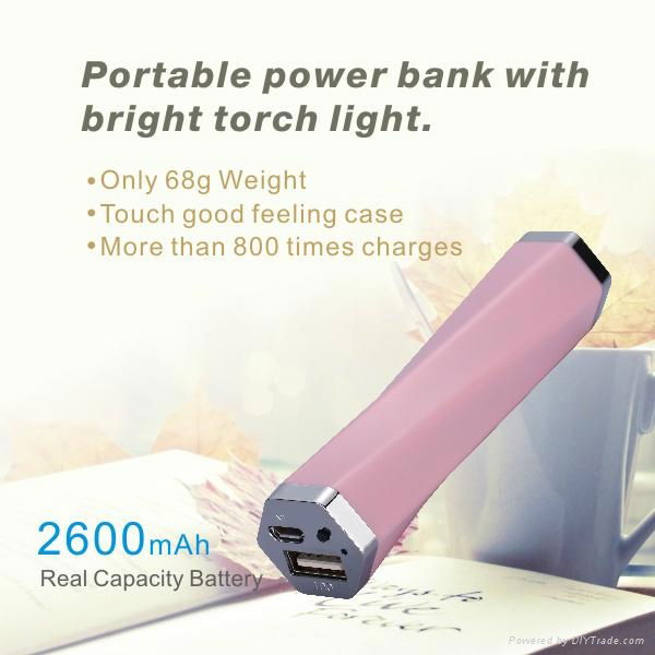 Perfume 2600mAh USB charging portable power bank