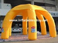 competitive inflatable spider dome tent in yellow and white 2