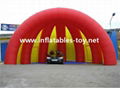 competitive inflatable spider dome tent in yellow and white 3