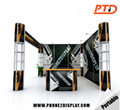 Portable folding tower booth