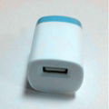 N228 Colorful USB Home AC Power Adapter Travel Charger US E.U. Plug Wall Charger 1